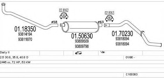 MTS C100383013103 Exhaust System